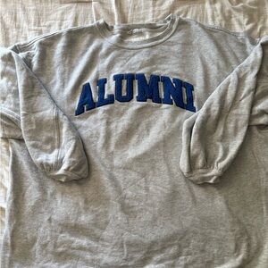 Aerie Gray Embroidered Sweatshirt